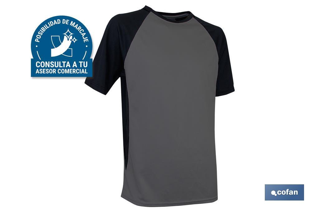 CAMISETA TRANSPIRABLE PILOTE GRIS-NEGRA 160G/M2 T-XL