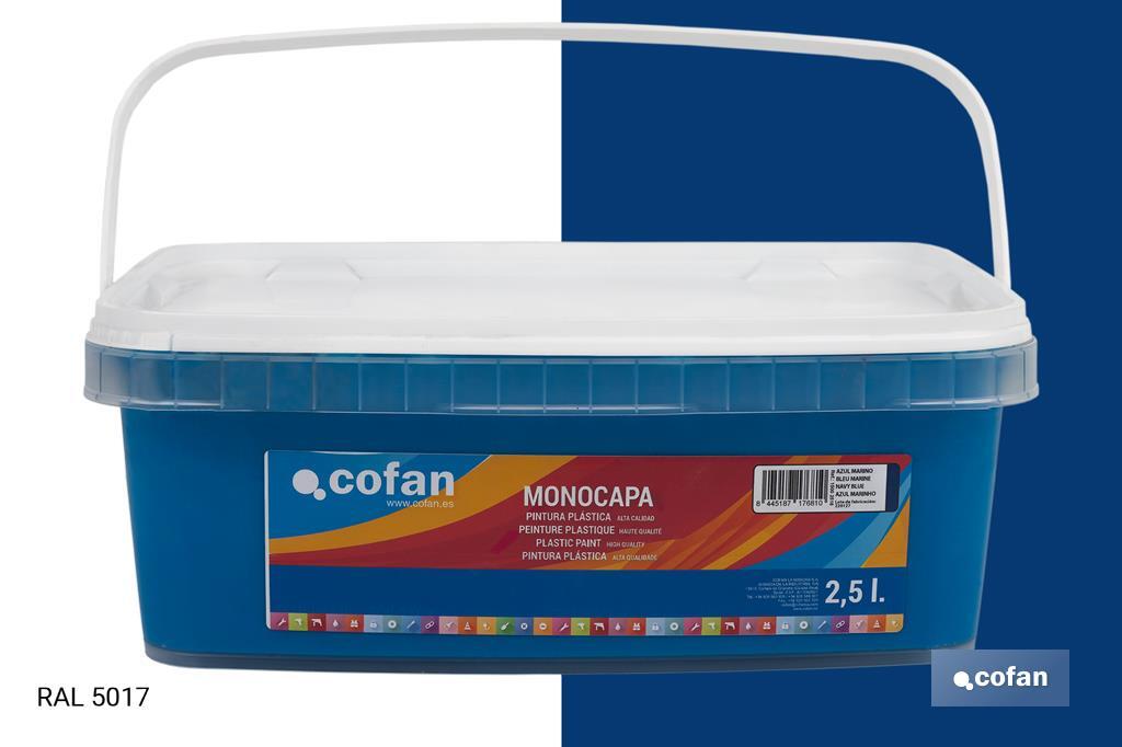 PINTURA PLÁSTICA MONOCAPA Azul Marino (2,5 LT)