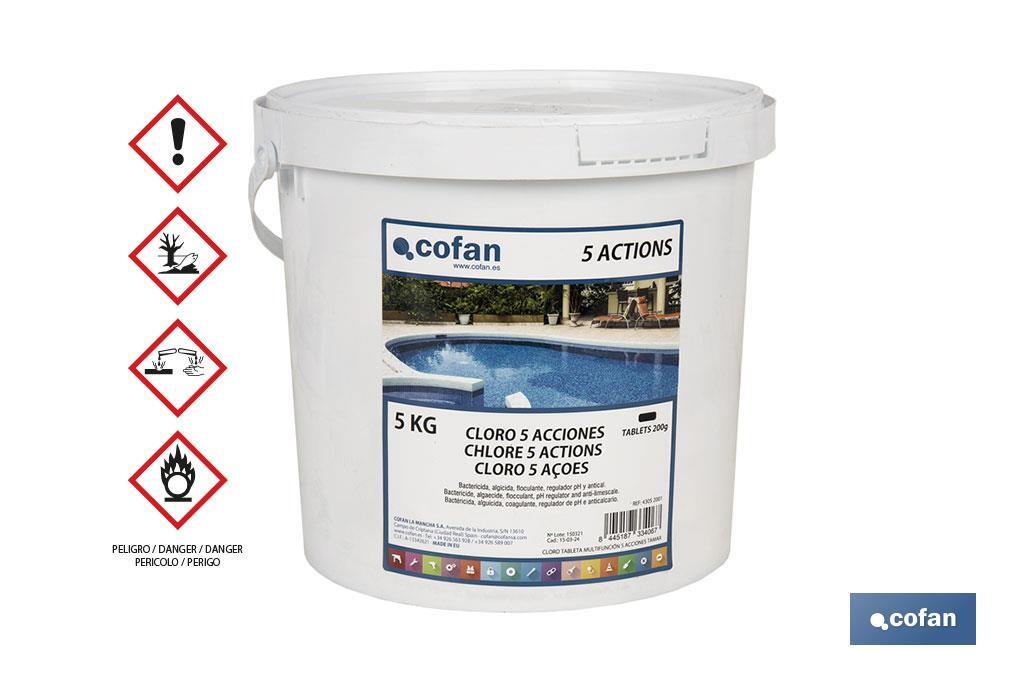 CLORO 5 ACCIONES TABLETA 5 KG COFAN