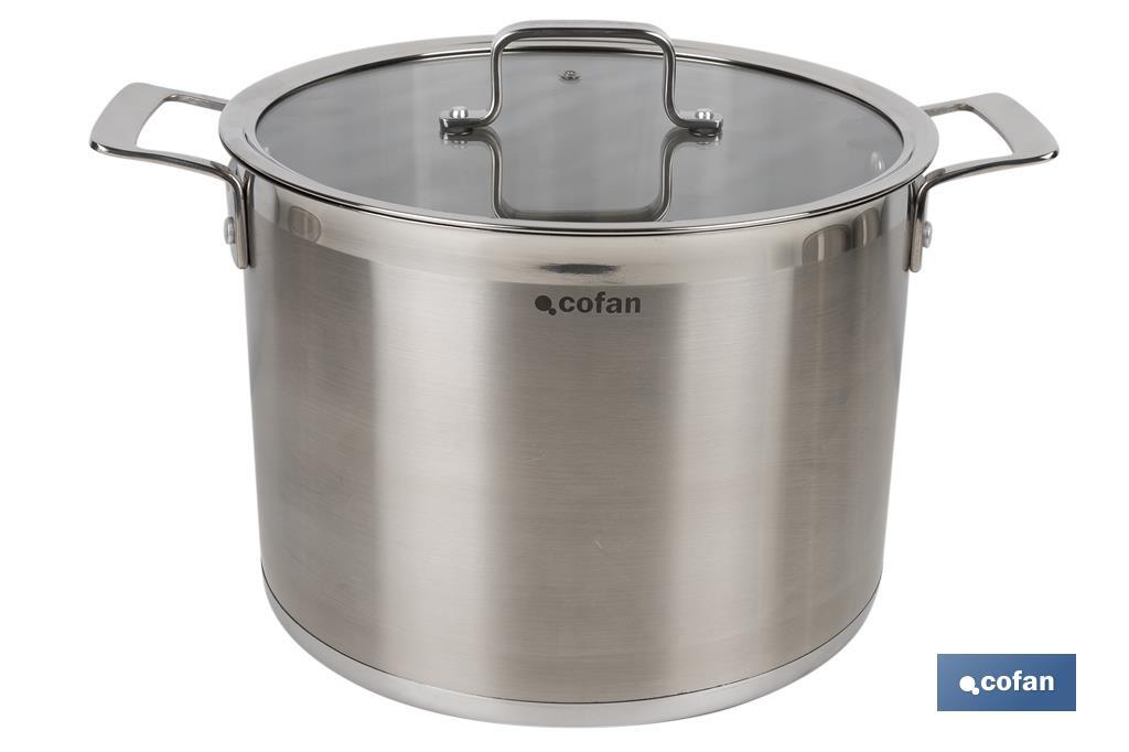 CACEROLA CON TAPA 9.7L ACERO INOX 18/10 MODELO CADENZA