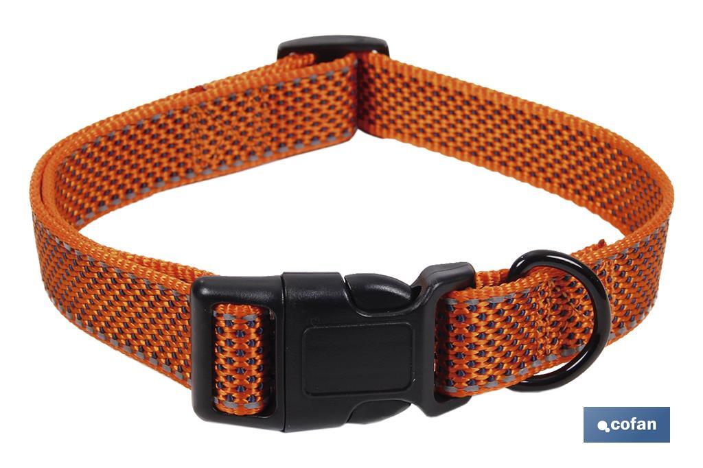 COLLAR PARA PERROS NARANJA 2.5X45-70 (PACK: 1 UDS)