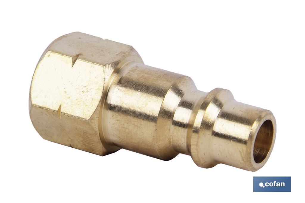 Conector de aire rosca hembra 1/2 de Gran caudal | Acoplador rosca hembra BSP 1/2”de gran caudal para instalaciones neumáticas