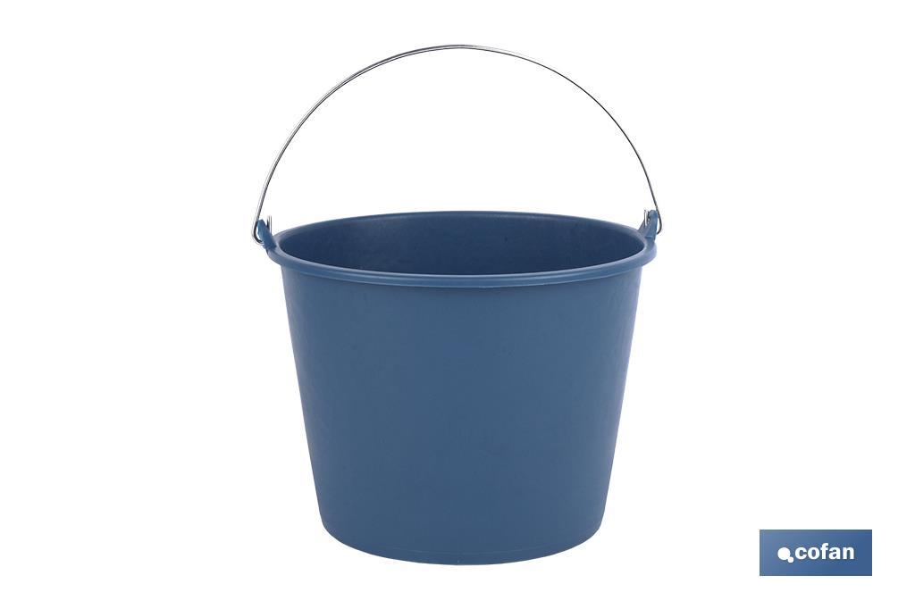 Cubo de Polipropileno | Con Asa de Metal | Capacidad 6 L | Color Azul | Cubo Multiusos para el Hogar